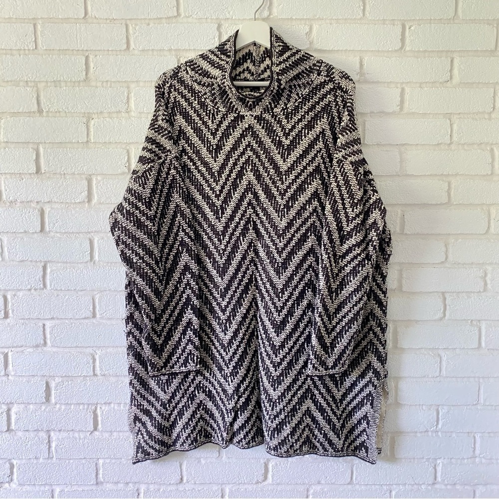Eileen Fisher Zigzag Long Pullover Tunic Sweater R17OXK Women’s Size 2X
